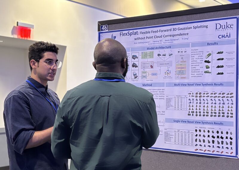 Presenting the FlexSplat poster at Georgia State University's graduate research conference
