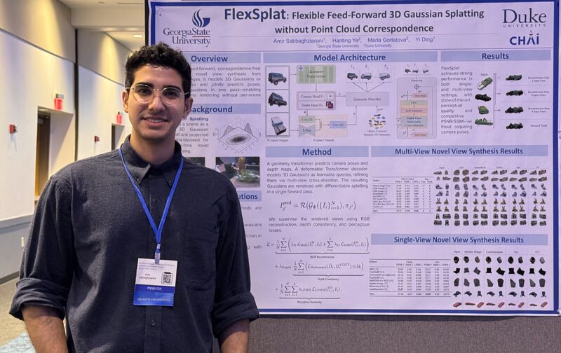 FlexSplat poster presentation at Georgia State University's graduate research conference